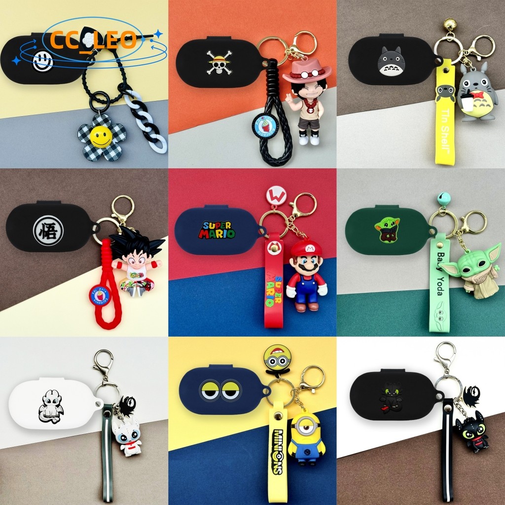 For Sony WF-C710N Case Cartoon Mario Keychain Cute Silicone Soft Case Sony WF-C710N Shockproof Shell