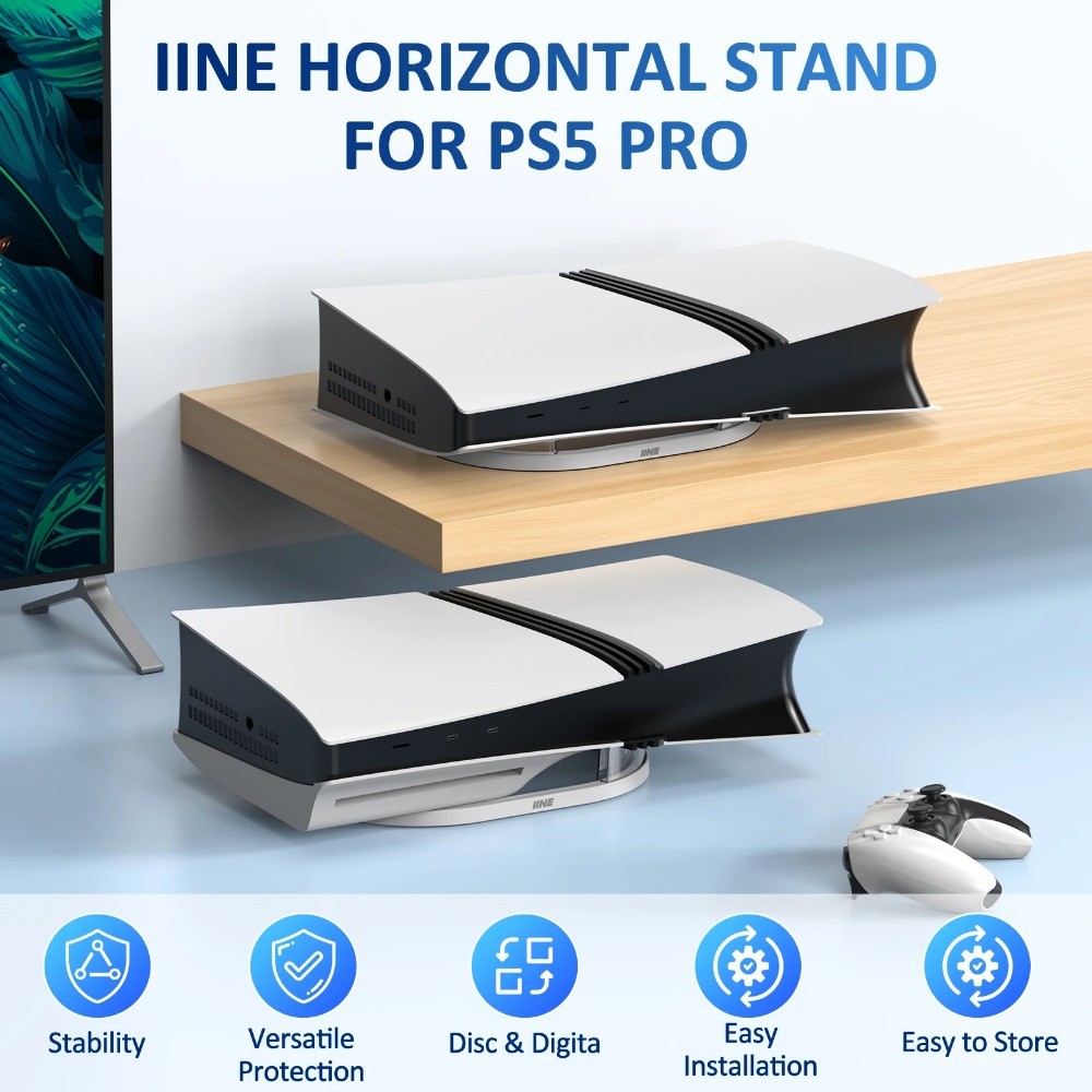 Horizontal Stand For PS5 Slim / PS5 RPO Disc&Digital Edition Easy installation Anti-Slip Anti-Drop S
