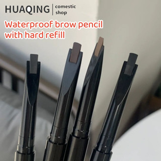 Bút chì kẻ mày chống nước hai đầu có máy bơm cứng, Bút chì kẻ mày màu nâu tự động, Lông mày sang trọng