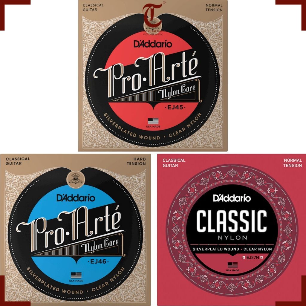Dây Đàn Guitar Classic DAddario EJ27N, EJ46, EJ45 (1 Bộ - 6 dây)
