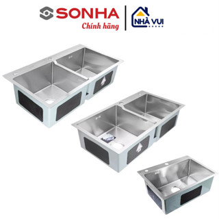 Chậu rửa chén bát SƠN HÀ dạng  Đúc, Luxury và Premium- INOX 304 không gỉ - CHÍNH HÃNG 100%