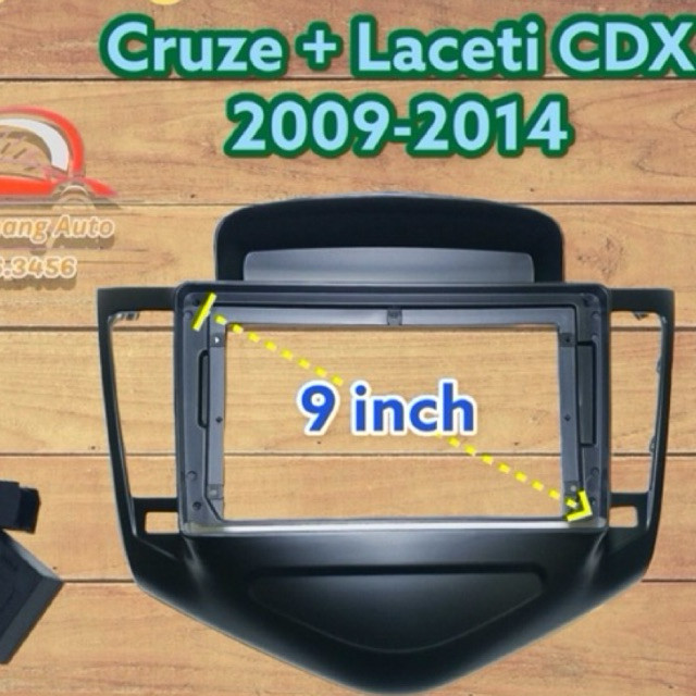 Mặt dưỡng Cruze + Laceti 2009 - 2014, 9 inch kèm canbus và jack zin ?/