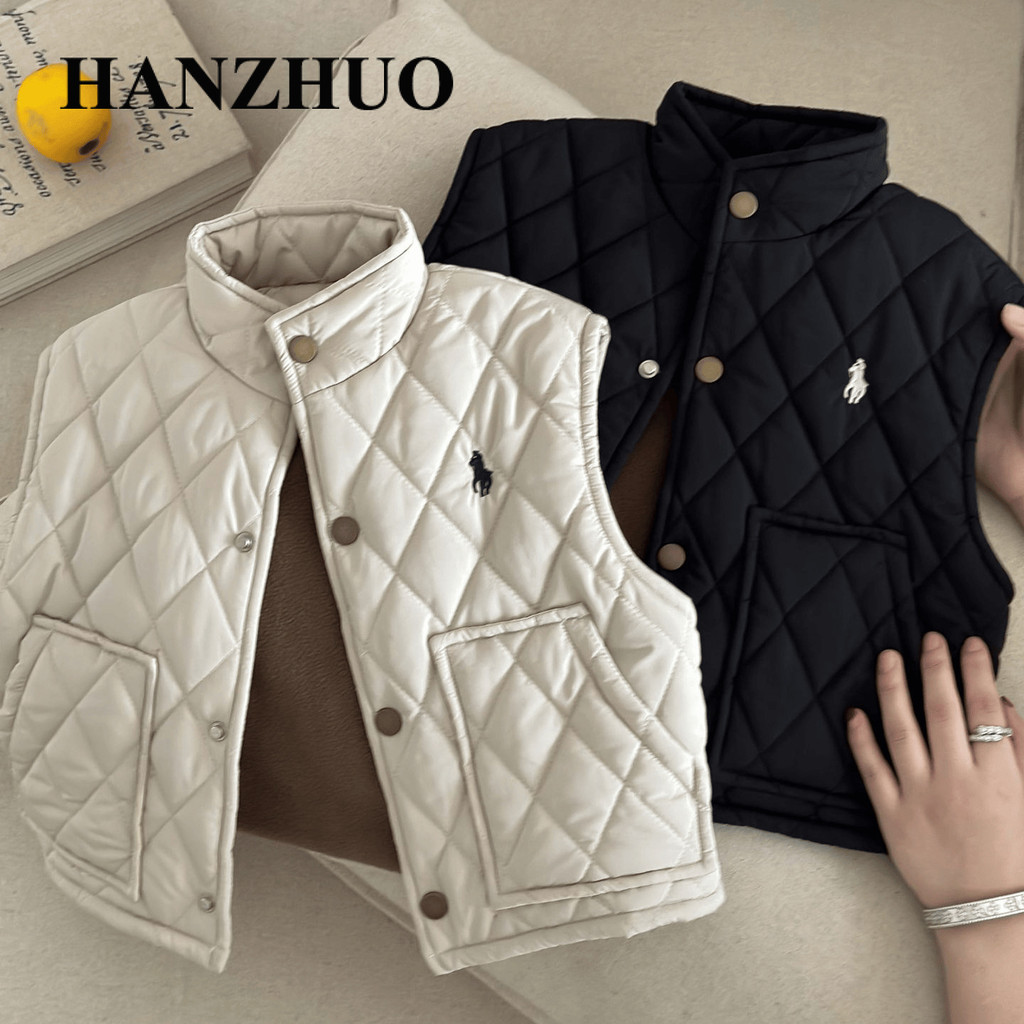 HANZHUO áo gile cho bé áo len bé trai áo phao gile cho bé gile len cho bé chất lượng thời trang thoải mái 2024 NEW STYLE KMJ24B049O 45Z241105