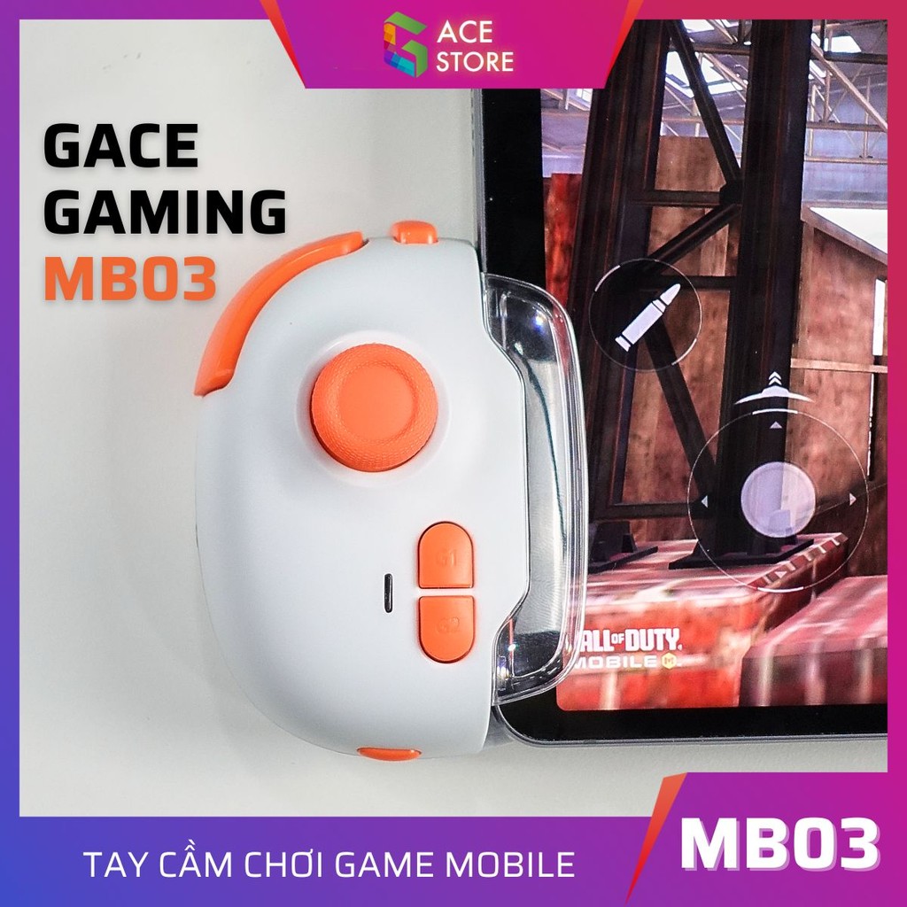 Tay cầm chơi game điện thoại GACE Gaming MB03 hỗ trợ ghìm tâm, marco, autotap