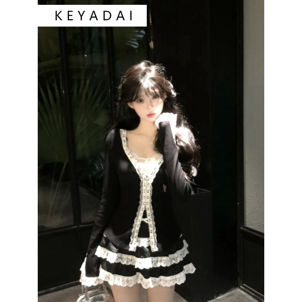 KEYADAI Chân váy chân váy dài Thể thao Dễ thương Fashion Casual WSQ24A0Y57 45Z241109