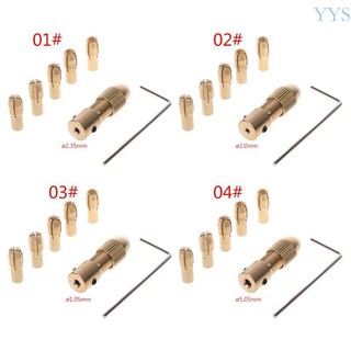 Yys 7 Cái Bộ 2 2 35 4 05 5 05 Mm Động Cơ Điện Trục Mini Chuck Fixture Kẹp 0 5-3