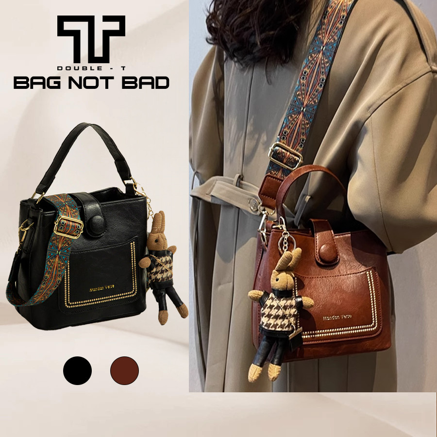 Túi Đeo Vai Có Quai Xách Đeo Chéo Nữ Cao Cấp DoubleT, Phong Cách Cổ Điển, Tặng Kèm Móc Khóa Phong Cách -33
