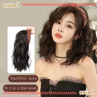 COUPL Hairpieces Tổng hợp, Băng đô xoăn tự nhiên gợn sóng dài, Kẹp tóc giả hình chữ U dễ thương dành cho nữ