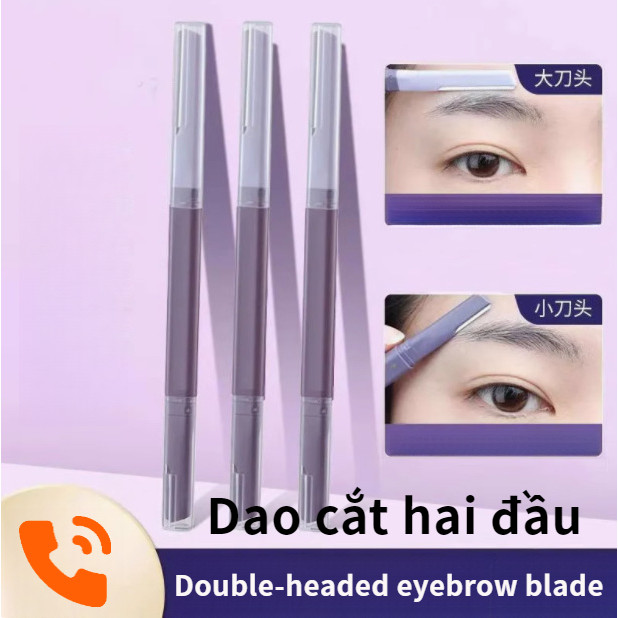 Amortals Bộ Dao Cạo Lông Mày Hai Đầu An Toàn Chống Trầy Xước Cho Nữ Lưỡi Dao Cạo Lông Mày Hai Mặt Lo