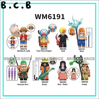  Mô hình Đảo Kho Báu Nhân vật Nhân Vật Nhỏ Luffy Nami Chopper Mô hình Brook Robin Ussop WM6191 
