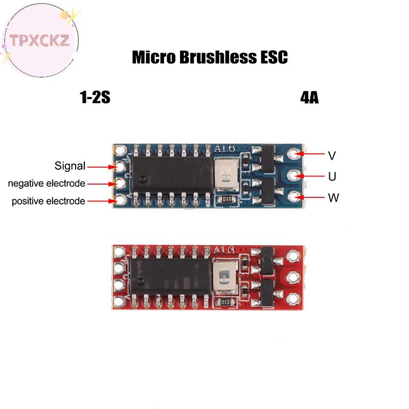 Tpxckz 1S-2S 3.7V 8.4V 4A Micro Brushless Motor Control Panel Ổ cắm điều chỉnh điện cho 1104 1106 13