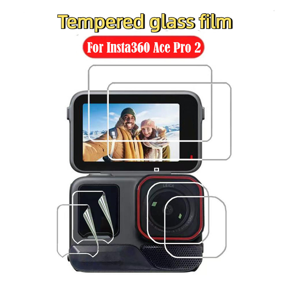 Kính cường lực bảo vệ màn hình cho Insta360 Ace Pro 2, Phim bảo vệ ống kính cho máy ảnh Insta360 Ace