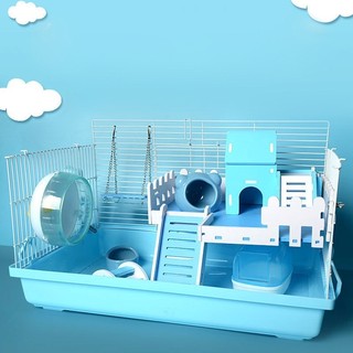 Lồng Nuôi Chuột Hamster Hình Lâu Đài Villa Vàng Cỡ Lớn Sang Trọng Cho Thú Cưng