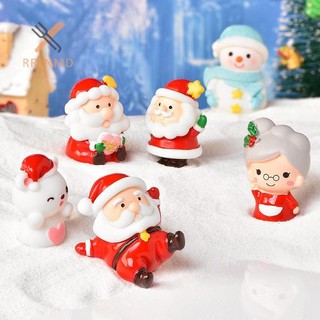 Rrlnmd Mini Nhựa Ông Già Noel Người Tuyết Tượng Micro Phong Cảnh Mô Hình DIY Thu Nhỏ Vườn Tượng Năm Mới Trang Trí Nhà Cửa MỚI