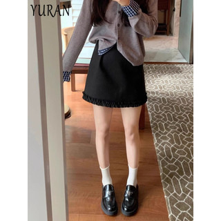YURAN Chân váy chân váy dài Đơn giản Fashion Korean Minimalist WSQ24B0EKC 45Z241107
