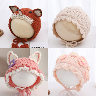 Mũ Bé Mùa Đông Cho Bé Mũ Len Bé Trai Bé Gái Dệt Kim Earwarmers Trẻ Em Ấm Áp Chui Đầu Mũ Handmade