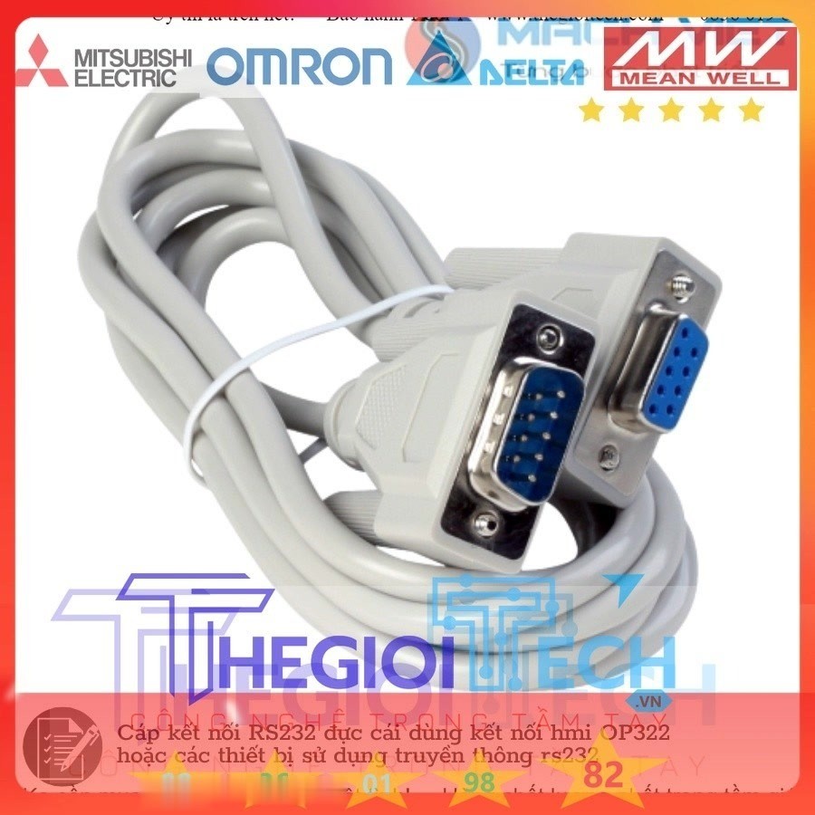 Cáp kết nối HMI OP320-A chuẩn RS232 đầu đực-cái