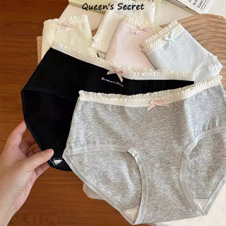   Queen 's Secret  3 Cái   bộ Quần Lót Ren Kháng Khuẩn 95% cotton 7A Cho Bé Gái Quần Đùi cotton Cho Bé Loại A Quần Lót Giữa Eo 