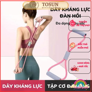 Dây kháng lực tập thể dục 8 hình dạng giúp căng lưng hỗ trợ trong tập Yoga - Gym