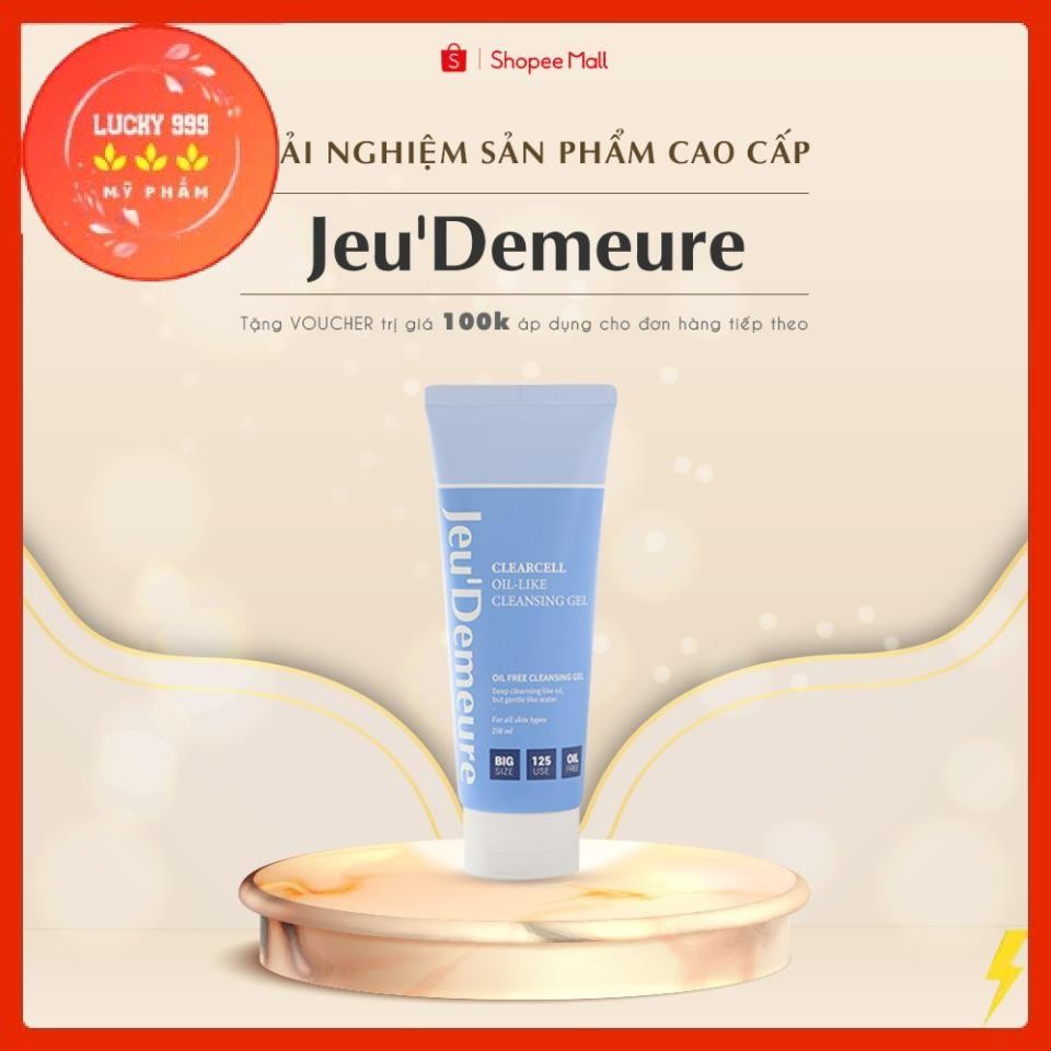 Gel rửa mặt kết hợp dầu tẩy trang 2in1 Jeu'Demeure – làm sạch makeup, dưỡng da trắng sáng (250ml)