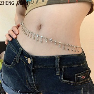 Thanh Lịch Bohemian Thắt Lưng Vàng Bạc Màu Kim Cương Giả Viền Eo Dây Pha Lê Cô Dâu Bụng Dây Chuyền Trang Sức Cho Nữ Boho Lễ Hội Đám Cưới Dự Tiệc Phụ Kiện Quà Tặng