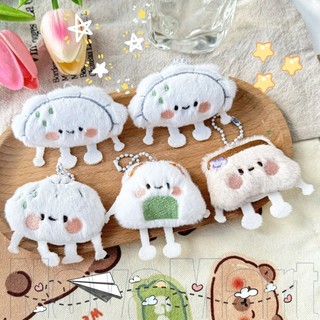 Móc khóa bánh bao giả sang trọng - Đồ trang trí treo chìa khóa túi ô tô - dành cho bé gái Quà tặng - Thời trang, Vui nhộn, Kawaii - Hộp đựng chìa khóa thực phẩm Sushi hoạt hình - Móc khóa thực phẩm Staple phong cách Nhật Bản