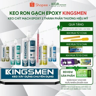  Keo chà ron gạch Kingsmen - Chống Thấm Bẩn Vượt Trội - Trắng sáng 30 năm - Keo ron Epoxy 2 thành phần cao cấp 