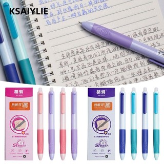 KSAIYLIE  4 Cái / bộ Bút Xóa Được, Bút Bi 0.5 Mm Sấy Nhanh, Bút Chính Xác Đa Năng Cầm Tư Thế ST Đầu Bút Ký Đồ Dùng Văn Phòng Trường Học