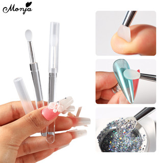 Monja Nail Art Silicone Nail Brush Gradient Nail Brush Lip Makeup Brush Soft Head Smudge Magic Mirror Powder Brush Dụng cụ làm móng tay