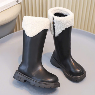 Giày boot đùi cao cổ  bốt đùi cổ lông cho bé 