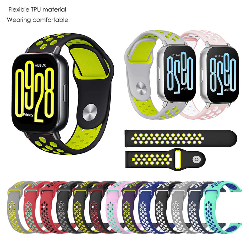 Dây đeo thể thao thoáng khí 22mm Dây đeo silicon cho Redmi Watch 5 Active / 5 Lite / Xiaomi Amazfit 