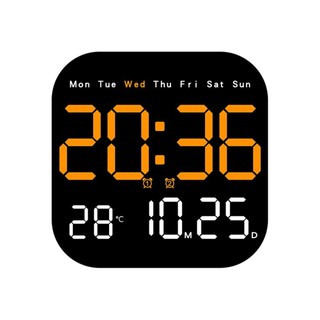 LED Wall Clock Adjustable Brightness Countdown Date Multi-function Display