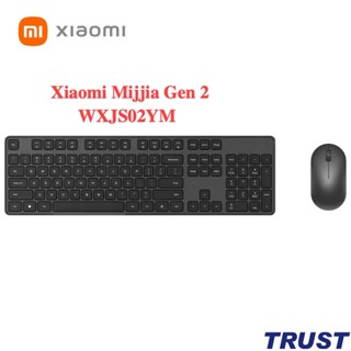 Bộ Bàn Phím Và Chuột Không Dây Xiaomi Mijjia Gen 2 Đen WXJS02YM - Kết Nối 2.4GHz BH 12T Chính Hãng