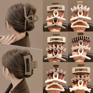 5 Cái / Phong Cách Hàn Quốc Kẹp móng vuốt mới Kẹp tóc lớn Kẹp đầu lưng mùa hè Kẹp cá mập mờ Kẹp tóc Mũ đội đầu tóc
