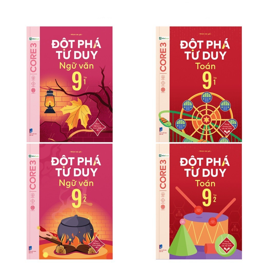 Sách - Đột Phá Tư Duy Lớp 9 - Trọn Bộ Các Môn Toán, Văn, KHTN, Lịch Sử Địa Lý - Winbook - Bản Quyền