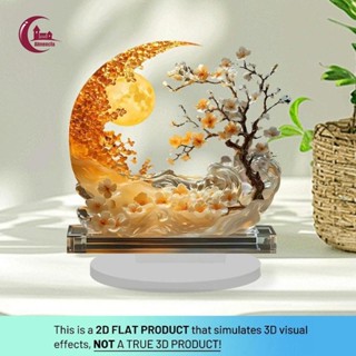 Acrylic Trang Trí Mặt Trăng 2D Trang Trí Nhà Cửa Trung Tâm Trang Trí Hoa Mai Cho Kệ Sách Phòng Ngủ Văn Phòng Phòng Phòng Khách Tủ