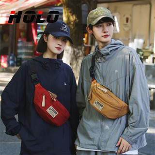 Túi đeo chéo đeo ngực unisex bằng nylon chống thấm nước thời trang Hàn Quốc hoàn toàn mới