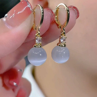 Khuyên tai đá mắt mèo cho phụ nữ trang sức tai cao cấp thời trang thanh lịch đa năng