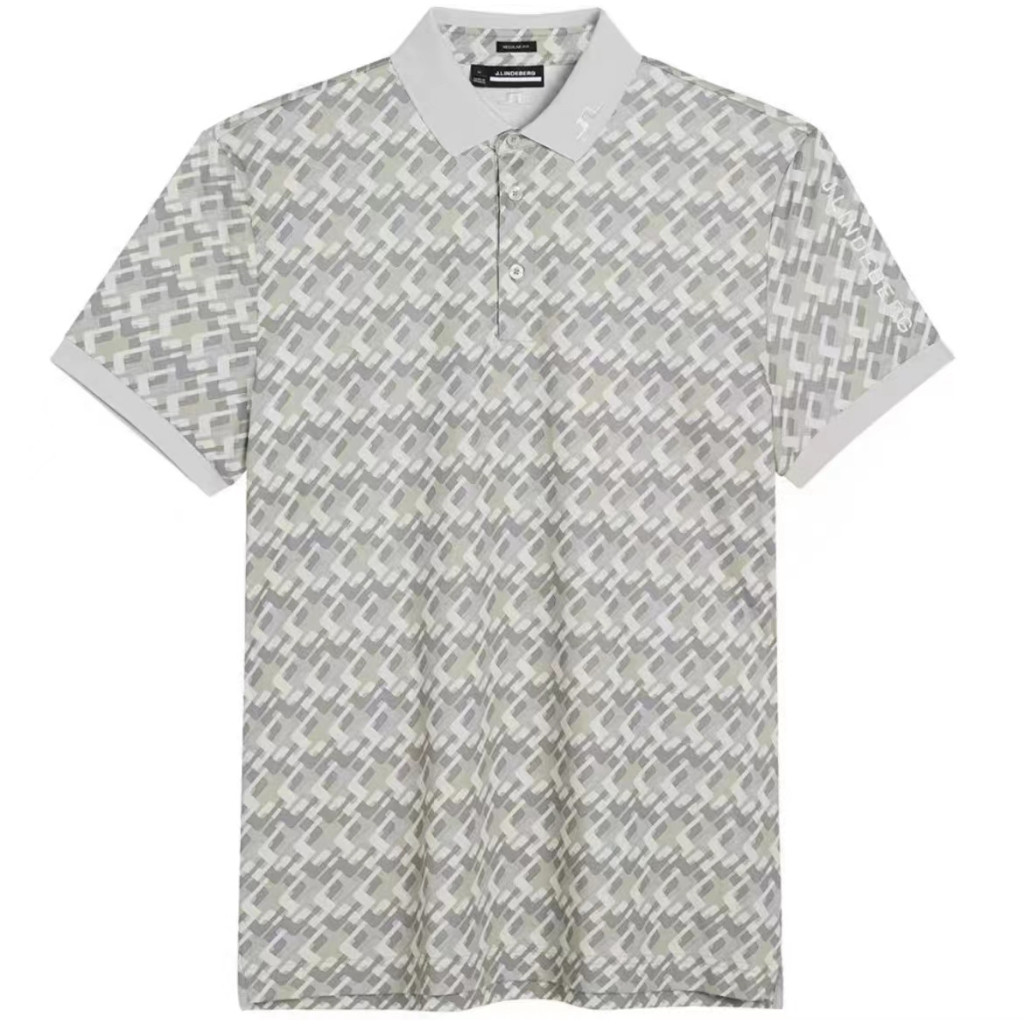 Áo sơ mi ngắn tay Lindeberg Golf Wear TechPrint dành cho nam yêu thích golf