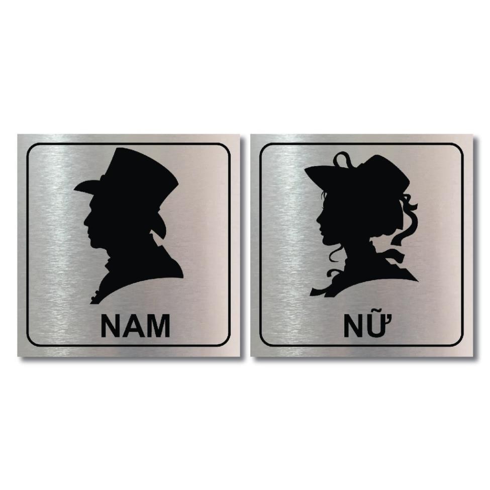 Biển WC nam nữ, biển chỉ dẫn nhà vệ sinh WC, biển bảng báo toiet, biển chỉ dẫn toilet nam, nữ Cao cấ