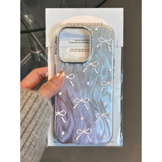 Nơ lông vũ toàn màn hình Huiwanju phù hợp cho vỏ điện thoại di động iPhone15promax iPhone14pro nữ Huawei mate60pro nhẹ sang trọng 13 vỏ cứng trọn gói chống rơi mới 12