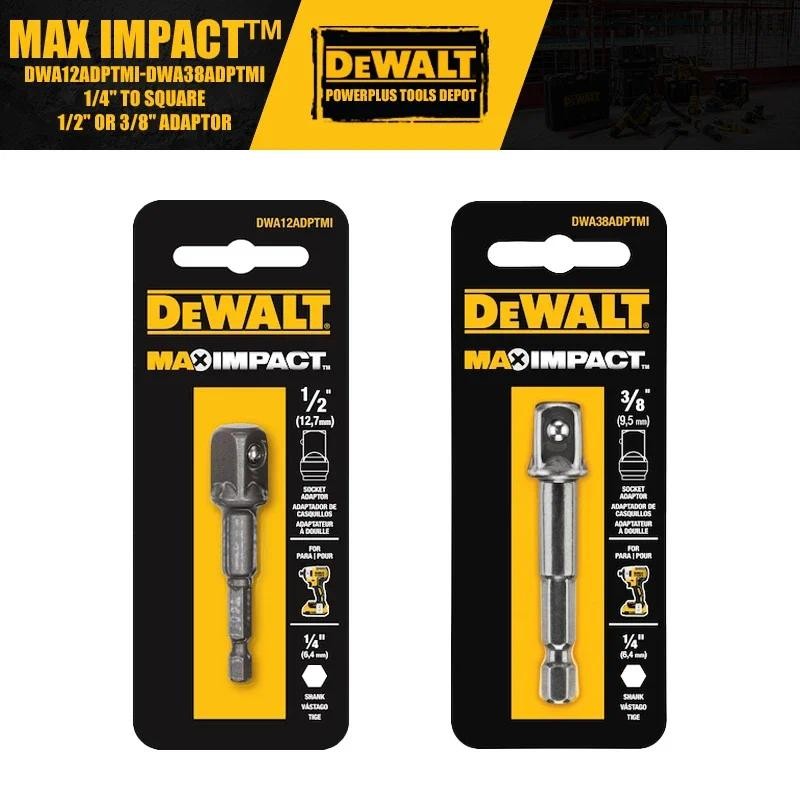 DEWALT DWA12ADPTMI DWA38ADPTMI MAX TÁC ĐỘNGTM 1 / 4 "ĐẾN SQUARE 1 / 2" hoặc 3 / 8 "Phụ kiện công cụ 