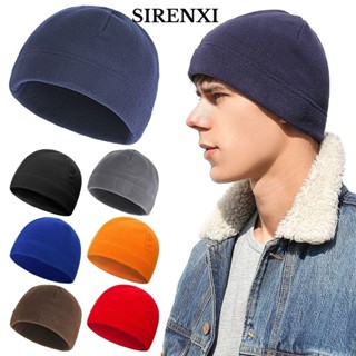  Mũ đi xe đạp chạy bộ SIRENXI Mũ len lông cừu cực ấm áp mùa đông nhẹ mềm mại lười chạy bộ Beanie cho nam nữ 