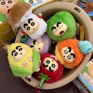 Dễ thương Crayon Shin-chan Bút sáp hình rau củ Huy hiệu/Đồ trang trí nhồi bông​
