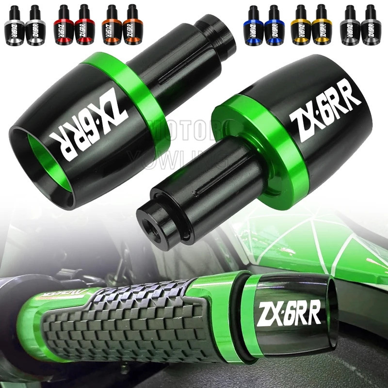 Xe Máy Cho Kawasaki ZX6R ZX6RR Ninja ZX-6R ZX-6RR 2000-2023 2022 2021 Tay Cầm Thanh Cuối Nắp Đối Trọ