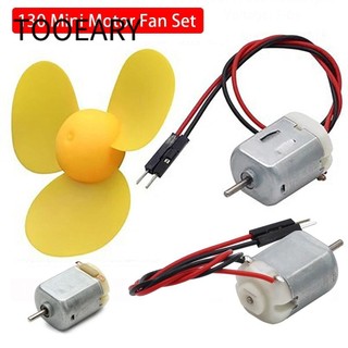 TOOEARY Công CỤ 1 Bộ 130 Động Cơ Nhỏ, Với Động Cơ Truyền Động Bốn Bánh Mini Micro Có Dây, Tốc Độ Cánh Quạt DC 4WD 18.000RPM 72MM Cánh Quạt