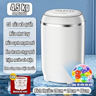 Máy giặt mini bán tự động máy giặt 4.5kg- tia UV -giặt đồ cho bé - giặt đồ trắng - giặt đồ lót