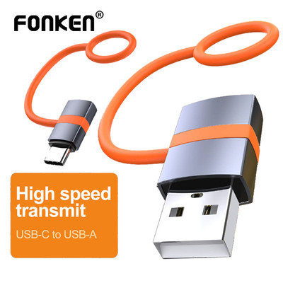 Fonken iOS USB3.0 sang Type C Bộ chuyển đổi OTG PD Sạc nhanh 480Mbps Truyền dữ liệu có dây buộc cho phụ kiện điện thoại