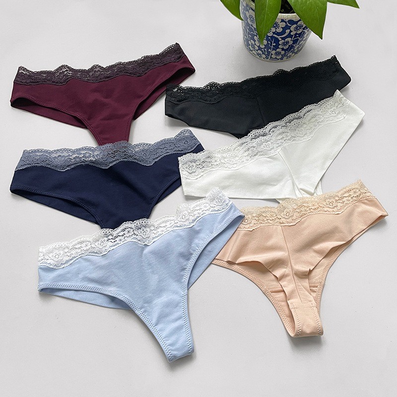 6 Cái / Quần Lót Nữ, Modal Và Cotton Blend, Mềm Mại & Liền Mạch, Ren Tanga, Lý Tưởng Cho Yoga, Quần 