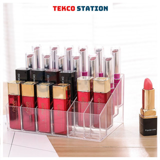 Khay Đựng Son Môi Trong Suốt Loại 24 Ô - Kệ Đựng Mỹ Phẩm, Trang Sức 24 Ô